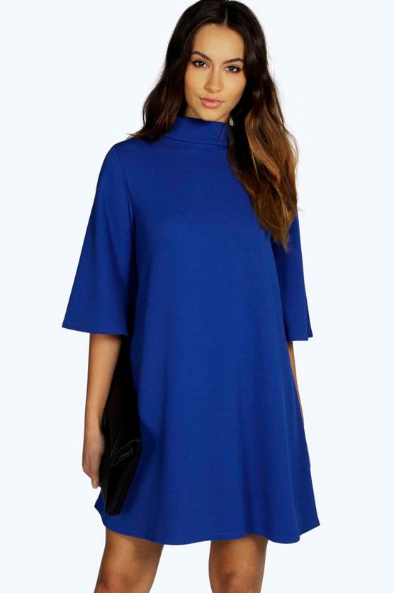 Sonia Turn Back Collar Shift Dress